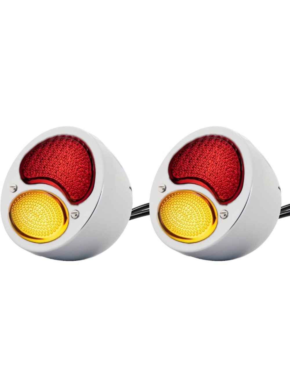 2 Vintage LED Tail Lights with Turn Signals for Hot Rods & Classic Cars, 12V